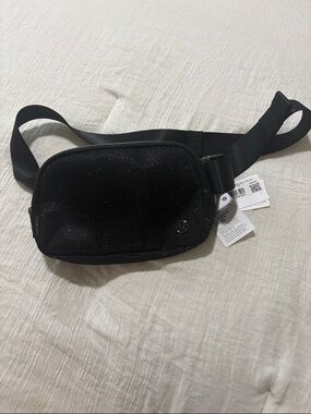lululemon athletica Black Glitter Everywhere Belt Bag NWT
